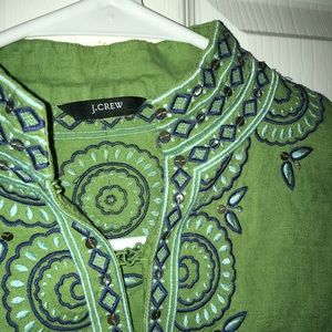 Embroidery long sleeve blouse